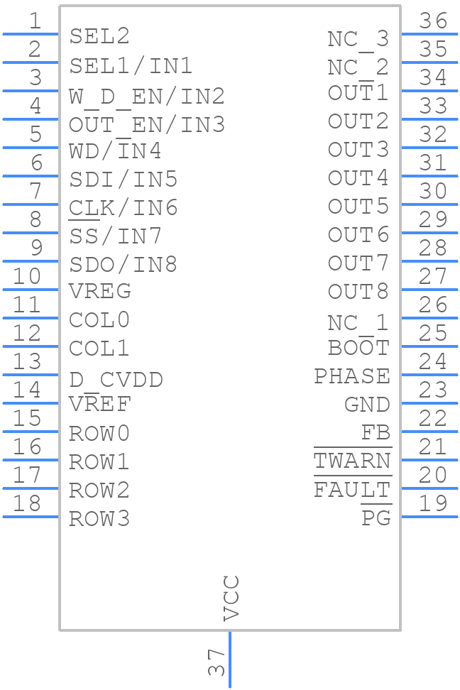 VNI8200XPTR-32 - STMicroelectronics - PCB symbol
