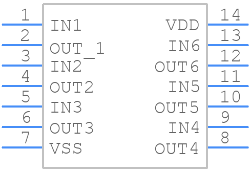 MC14106BCP - Motorola - PCB symbol