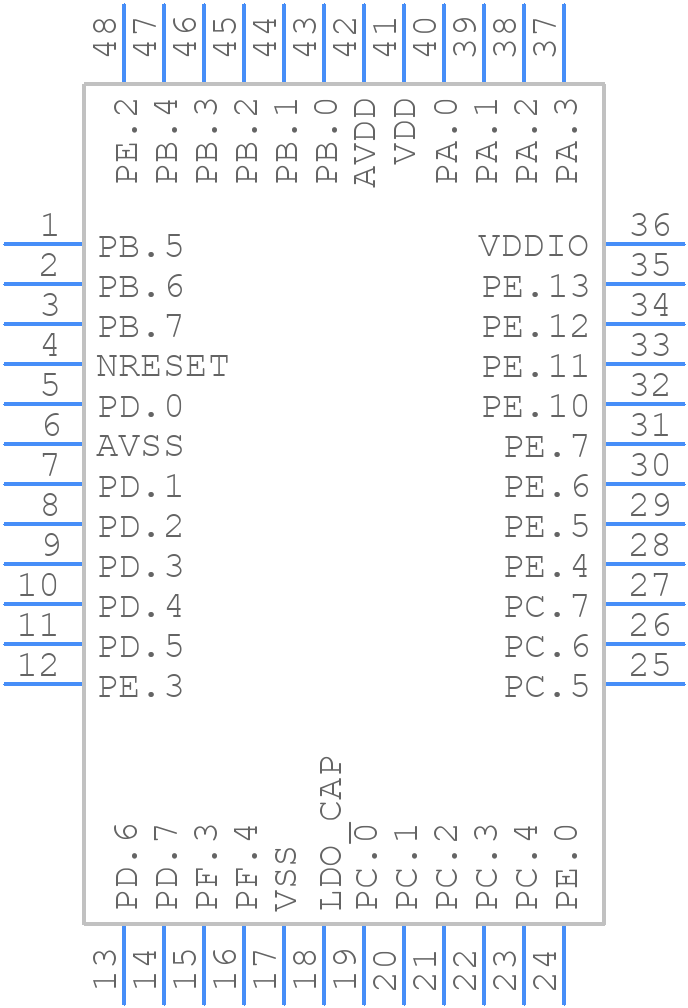 M0564LG4AE - Nuvoton - PCB symbol