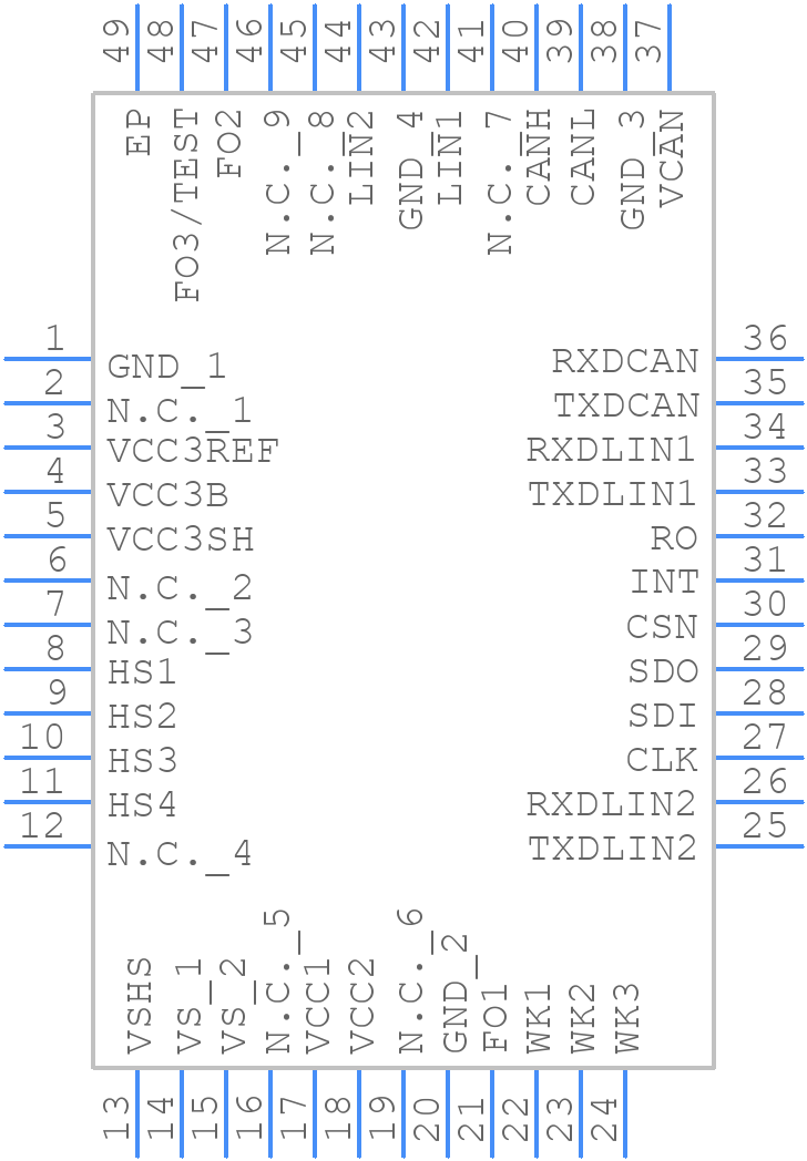 TLE9263BQXV33XUMA1 - Infineon - PCB symbol