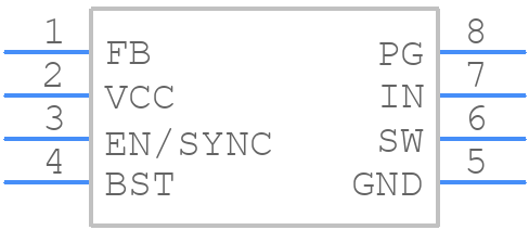 MP9943GQ-Z - Monolithic Power Systems (MPS) - PCB symbol