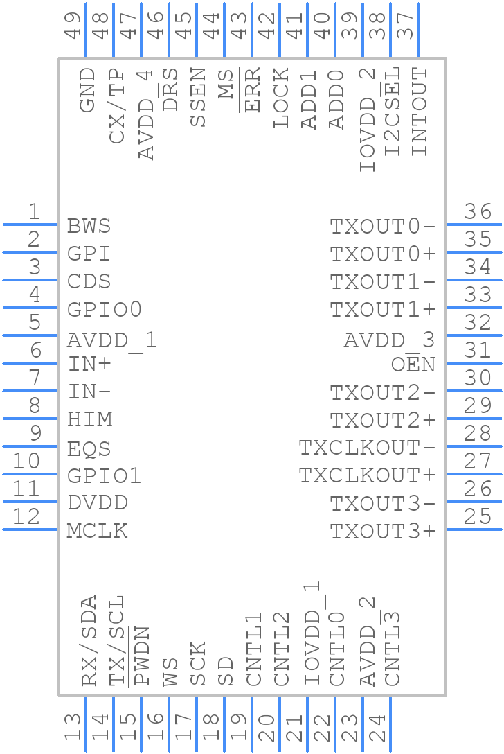 MAX9278GTM/VY+T - Analog Devices - PCB symbol