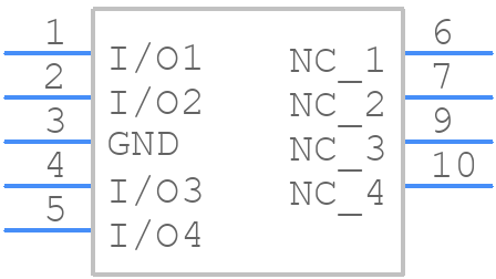 ESD5304D-10/TR - Worldsemi - PCB symbol