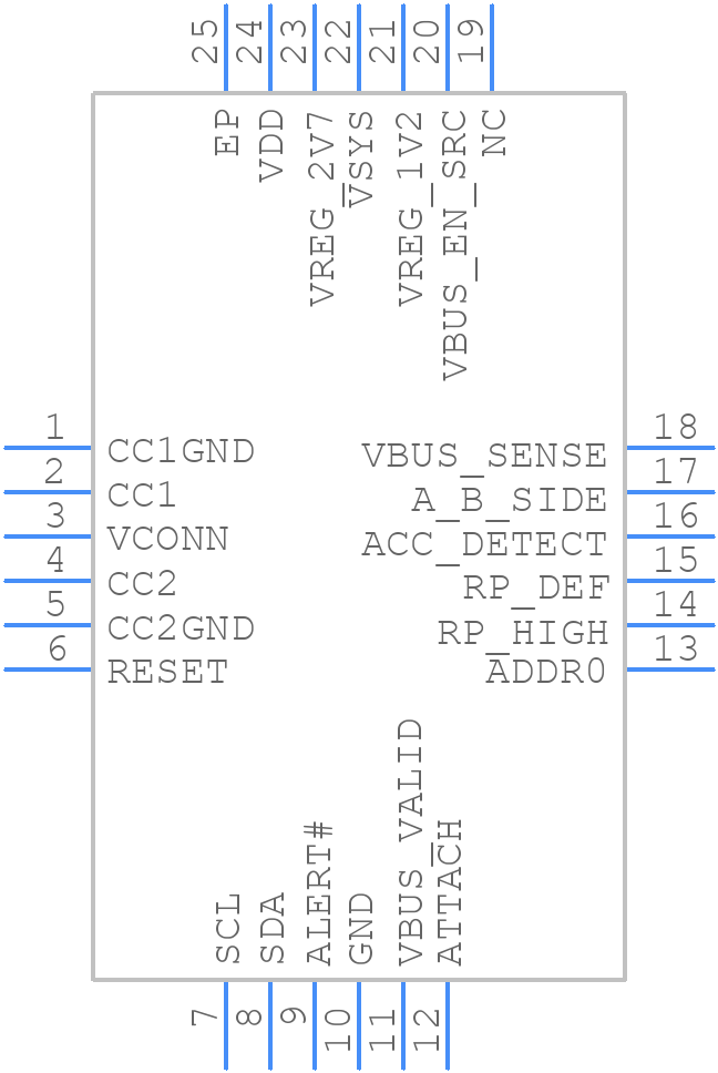 STUSB1700YQTR - STMicroelectronics - PCB symbol