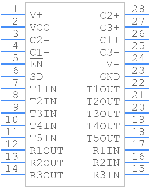 ADM3307EARUZ-REEL - Analog Devices - PCB symbol