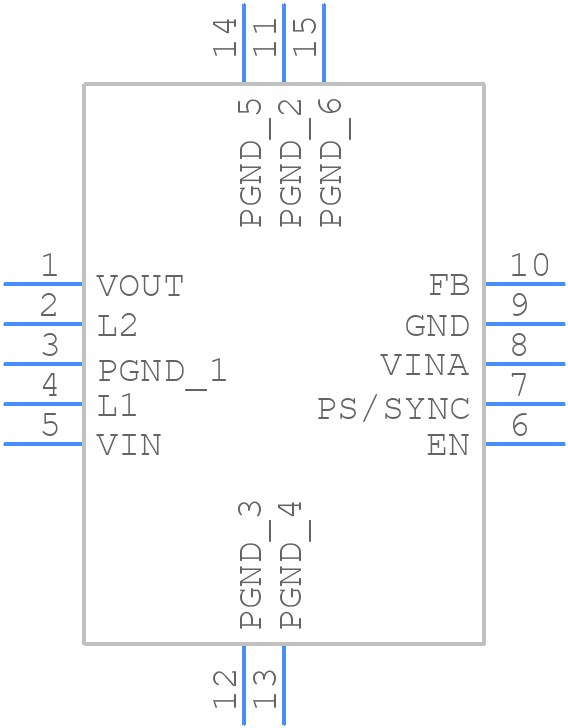 TPS63000IDRCRQ1 - Texas Instruments - PCB symbol