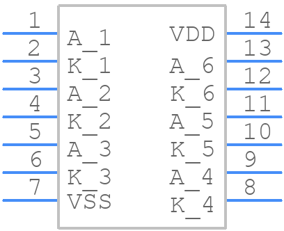 MC14106BCL - Motorola - PCB symbol