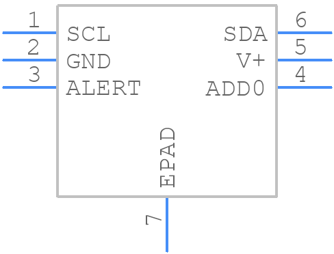 TMP117NAIDRVR - Texas Instruments - PCB symbol