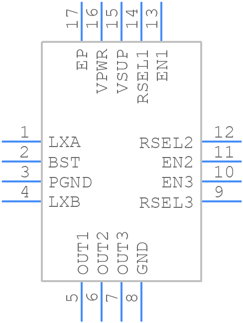 MAX17270ETE+T - Analog Devices - PCB symbol