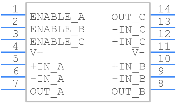 OPA3355UAG4 - Texas Instruments - PCB symbol