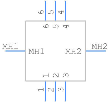 DTF13-6P - TE Connectivity - PCB symbol