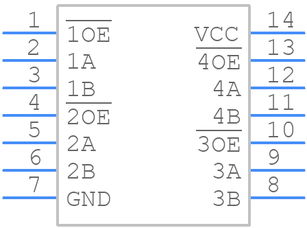 74CBTLV3125PW,118 - Nexperia - PCB symbol