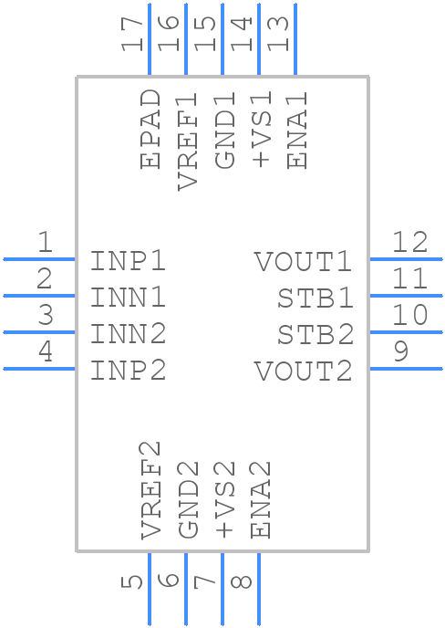ADA4830-2WBCPZ-R7 - Analog Devices - PCB symbol
