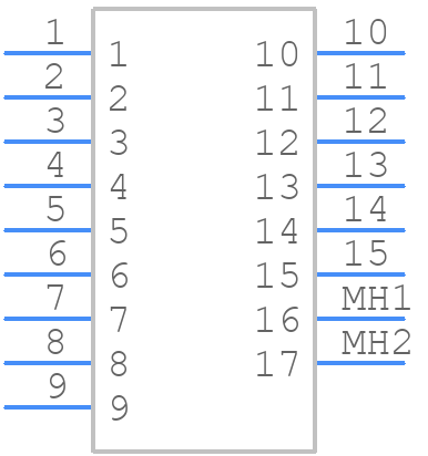 SDB-15PFFP-SB8001 - Amphenol - PCB symbol