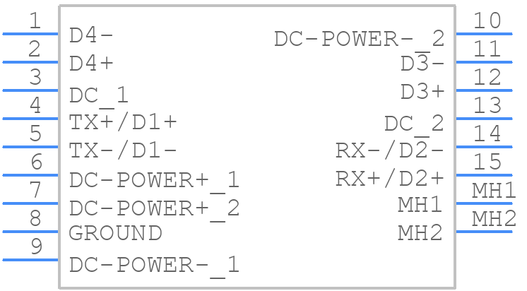 M9K103-400L - Rosenberger - PCB symbol