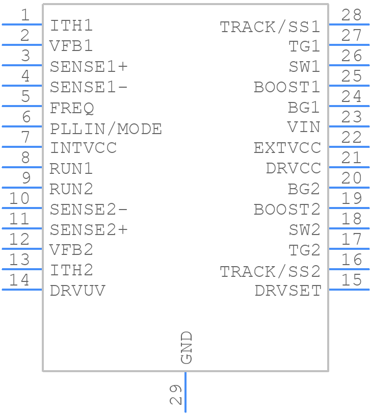 LTC3892EFE-1#PBF - Analog Devices - PCB symbol