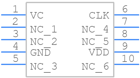 SiT5155AI-FK-33VT-20.000000X - SiTime - PCB symbol
