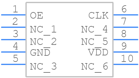 SiT5155AI-FK-33E0-20.000000X - SiTime - PCB symbol