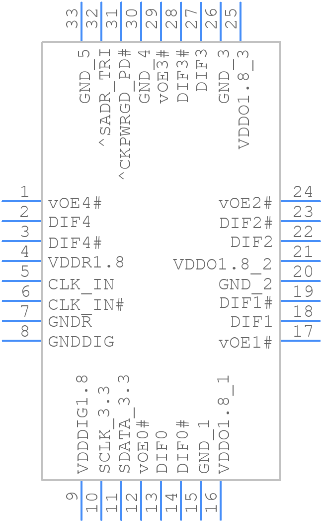 9DBV0541AKLF - Renesas Electronics - PCB symbol