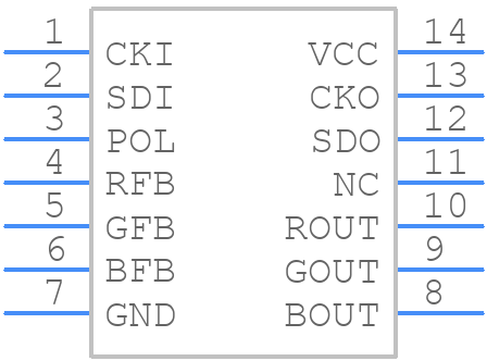 WS2801 - Worldsemi - PCB symbol