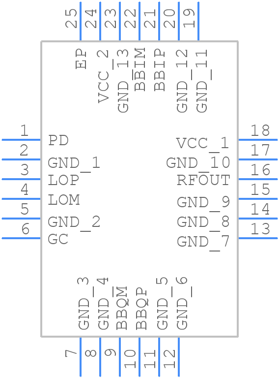 TRF3705IRGER - Texas Instruments - PCB symbol
