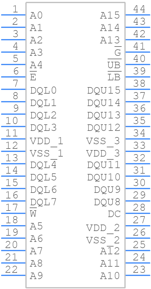 MR0A16AVYS35 - Everspin Technologies - PCB symbol