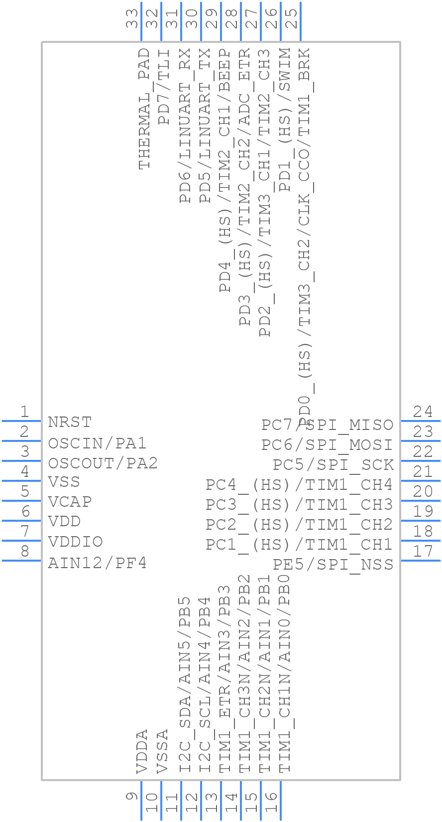 STM8AF6266UDX - STMicroelectronics - PCB symbol