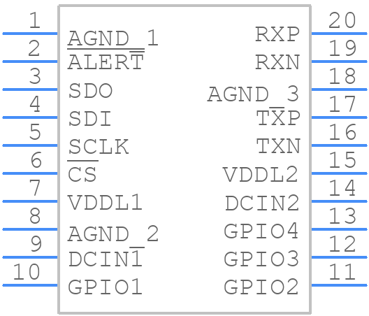 MAX17851AUP/V+ - Analog Devices - PCB symbol