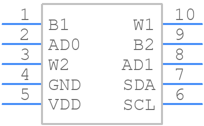 AD5173BRMZ10-RL7 - Analog Devices - PCB symbol