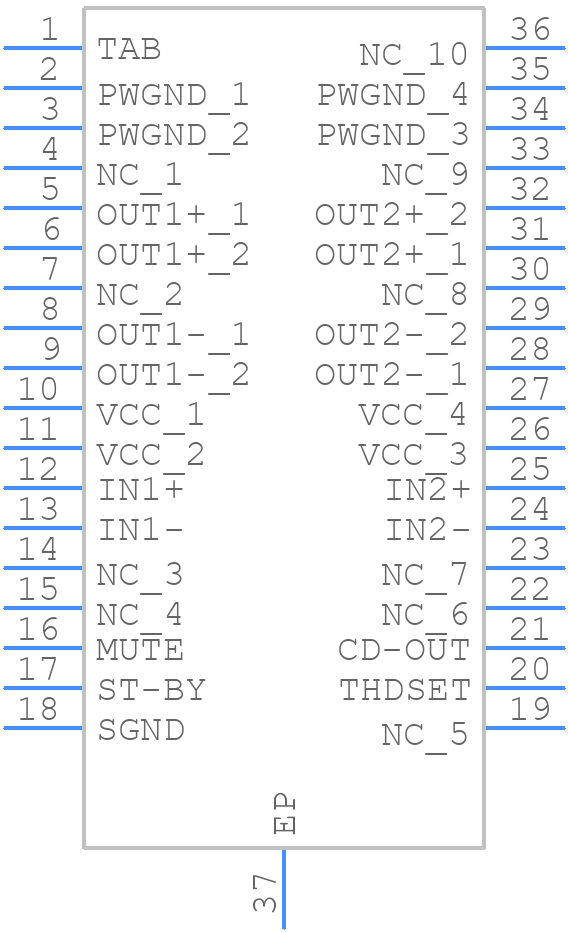 TDA7376PD - STMicroelectronics - PCB symbol