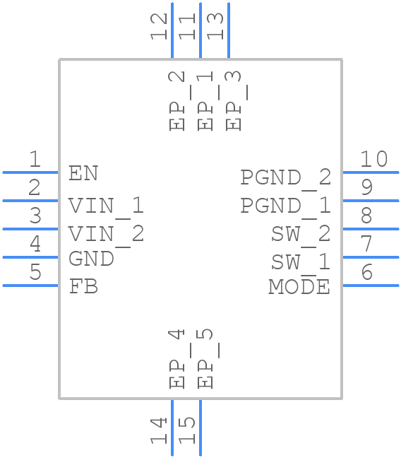 TPS62040DRCR - Texas Instruments - PCB symbol