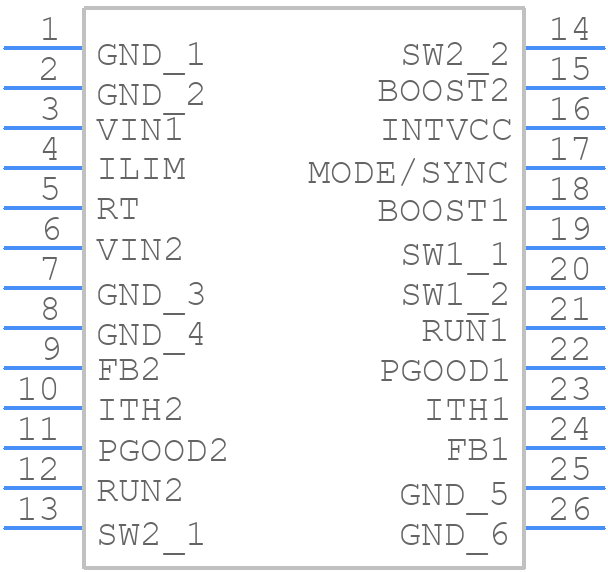 LTC7124EUDD#PBF - Analog Devices - PCB symbol