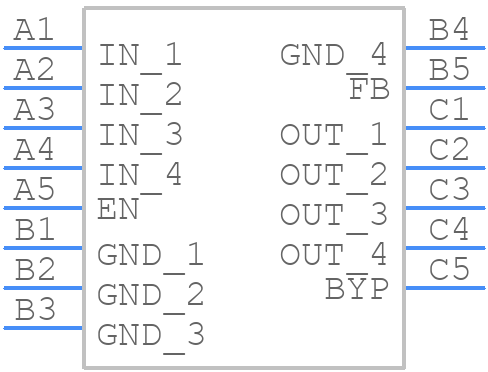 MAX38904CANL+T - Analog Devices - PCB symbol
