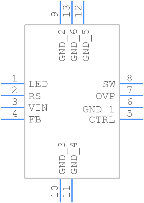TPS61042DRBT - Texas Instruments - PCB symbol