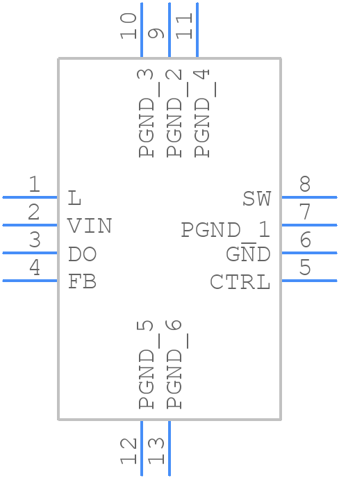TPS61045DRBT - Texas Instruments - PCB symbol