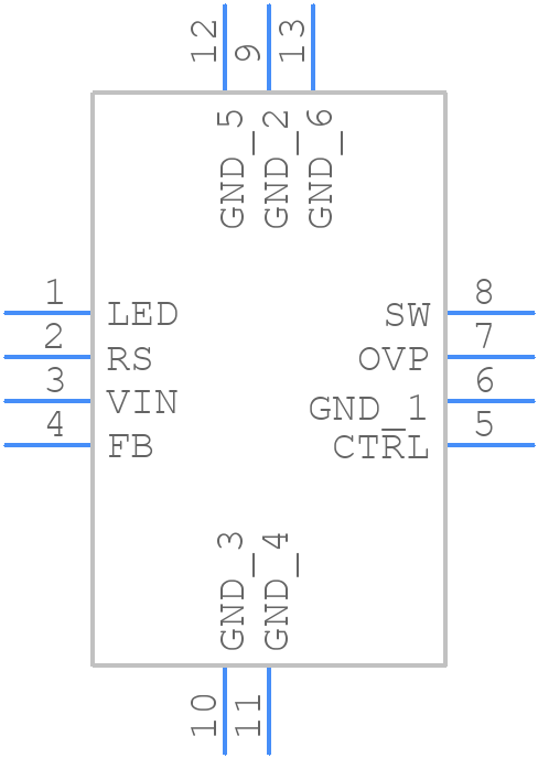 TPS61043DRBR - Texas Instruments - PCB symbol