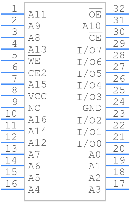 CY7C109D-10ZXIT - Infineon - PCB symbol