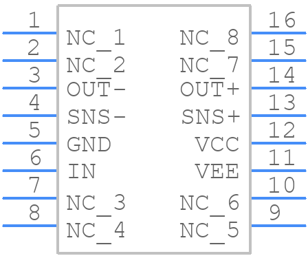 THAT1646W16-U - THAT CORPORATION - PCB symbol