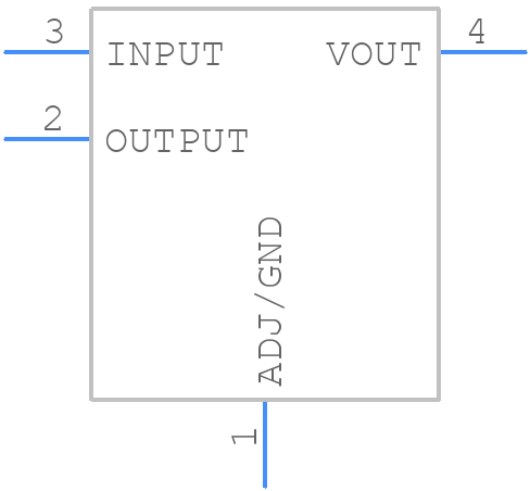 LM1117-3.3 MDC/NOPB - Texas Instruments - PCB symbol
