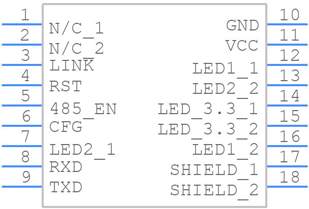USR-K2 Super Port - USRIOT - PCB symbol