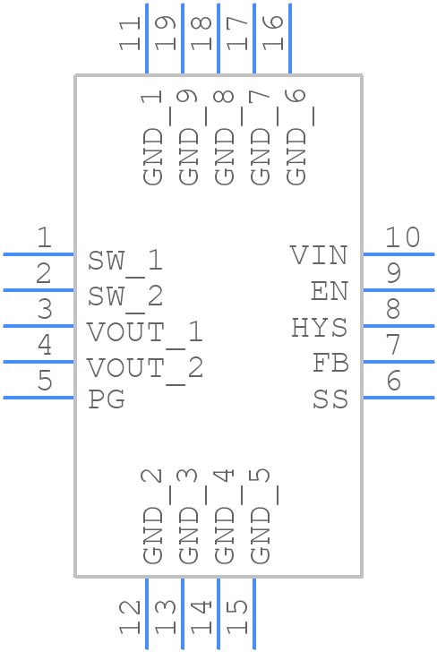 TPS61230DRCT - Texas Instruments - PCB symbol
