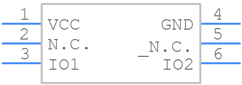 TPD2E001DRYRG4 - Texas Instruments - PCB symbol