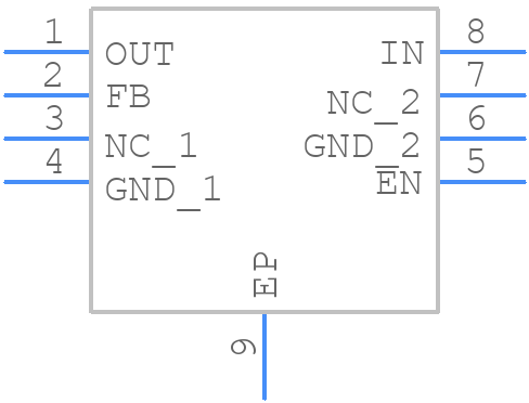 TLV76701DGNR - Texas Instruments - PCB symbol