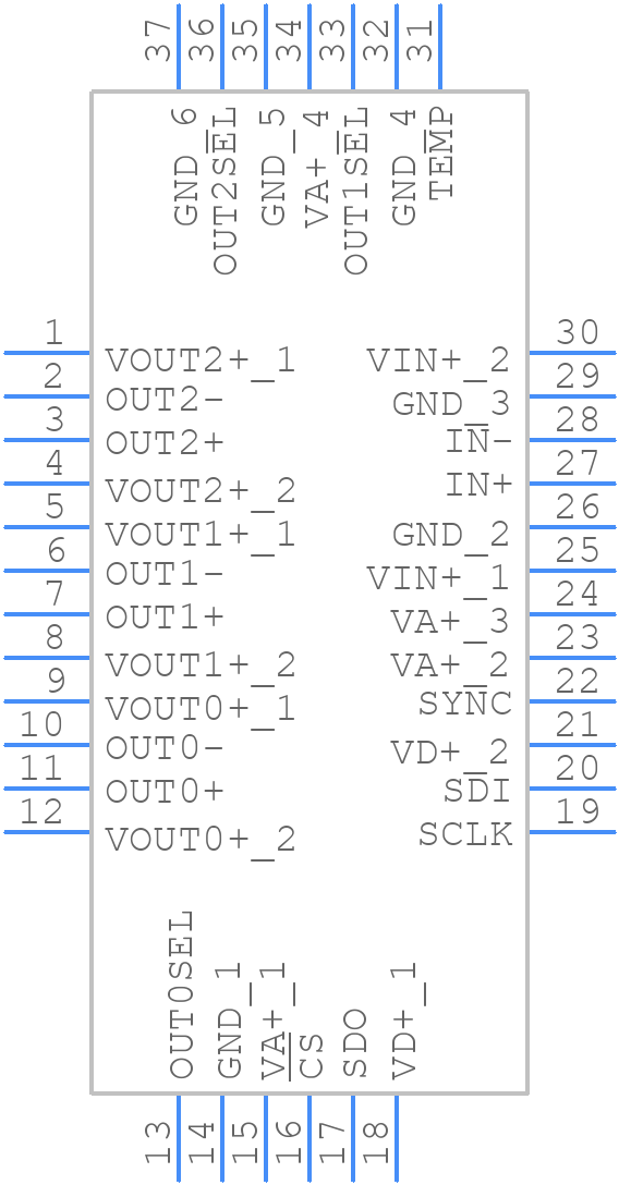 LTC6954IUFF-1#PBF - Analog Devices - PCB symbol