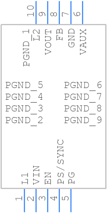 TPS63060MDSCTEP - Texas Instruments - PCB symbol