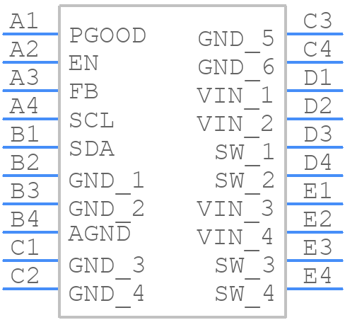 LX7178-01CSP-TR - Microsemi Corporation - PCB symbol