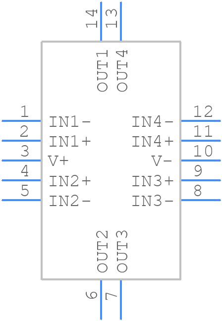 TLV9104IRUCR - Texas Instruments - PCB symbol