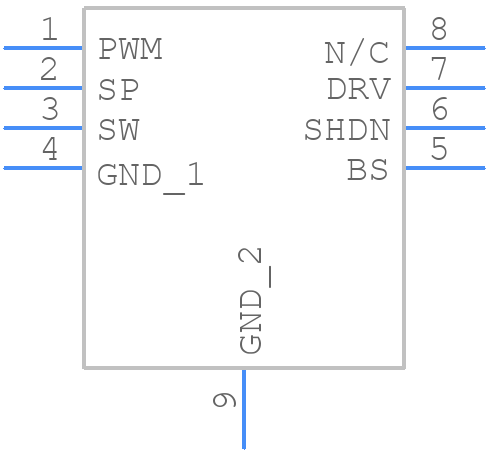 MPQ8039GN-Z - Monolithic Power Systems (MPS) - PCB symbol
