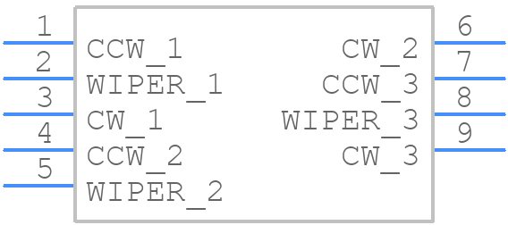 P9A3X100DIRL1153MW - Vishay - PCB symbol