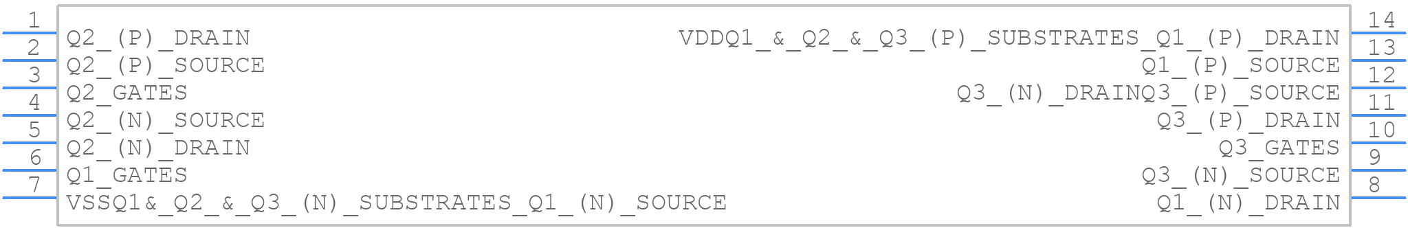 CD4007UBPWE4 - Rochester Electronics - PCB symbol